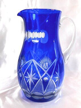 Blue Cut to Clear Pitcher #24232